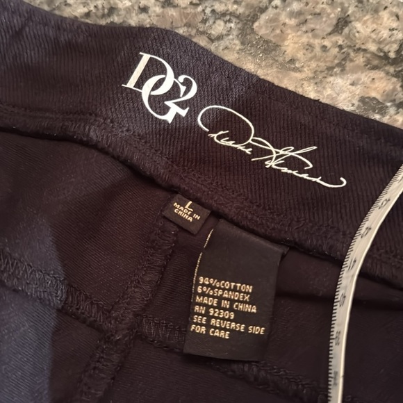 DG2 Diane Gilman black jeggings NWT L - Picture 11 of 13